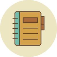 cuaderno lleno retro vector