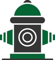 Fire Hydrant Glyph Two Color vector