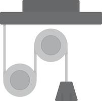 Pulley Flat Greyscale vector