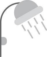 Shower Flat Greyscale vector