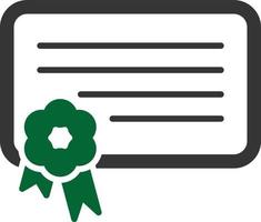 Digital Certificate Glyph Two Color vector