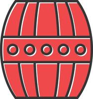 Barrel Filled Icon vector