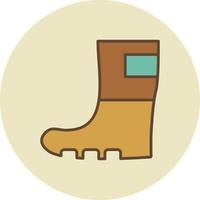 Rain Boots Filled Retro vector