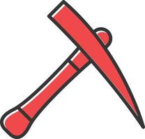 Pickaxe Filled Icon vector