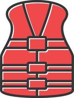 Life Jacket Filled Icon vector