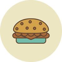 Burger Filled Retro vector