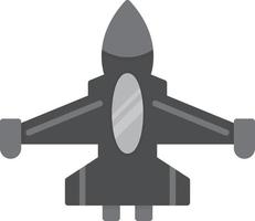 Jet Flat Greyscale vector