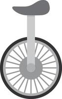 Unicycle Flat Greyscale vector
