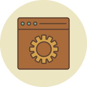 Browser Setting Filled Retro vector