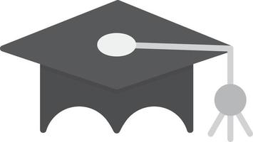 Mortarboard Flat Greyscale vector