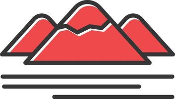 Mountain Filled Retro vector