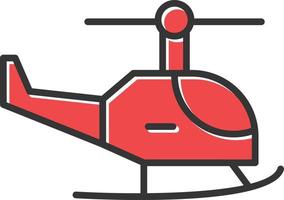 Helicopter Filled Retro vector