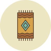 Beach Towel Filled Retro vector