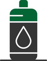 Water Bottle Glyph Two Color vector