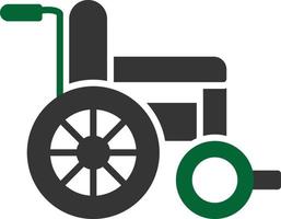 Wheel Chair Glyph Two Color vector