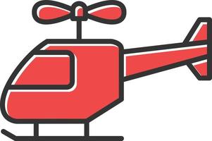 Helicopter Filled Icon vector