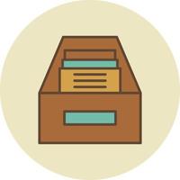 archivo lleno retro vector