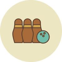 Bowling Filled Retro vector