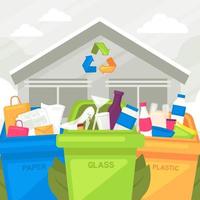 Recycle at Home Concept vector