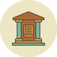 Library Filled Retro vector