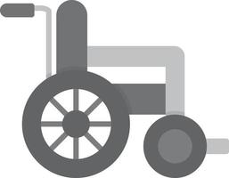 Wheel Chair Flat Greyscale vector