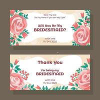 Be My Bridesmaid Invitation Template vector