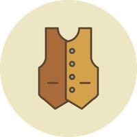 Vest Filled Retro vector