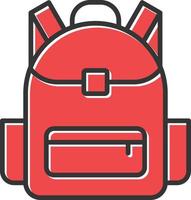 icono lleno de mochila escolar vector