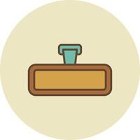 19 - Rear View Mirror Filled Retro vector