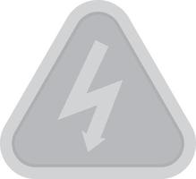 Electrical Hazard Flat Greyscale vector