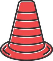 Traffic Cone Filled Retro vector