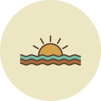 Sunset Filled Retro vector