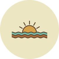 Sunset Filled Retro vector