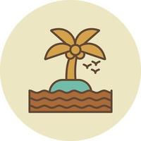 Island Filled Retro vector