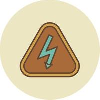 Electrical Hazard Filled Retro vector