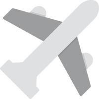 Airplane Flat Greyscale vector