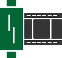 Film Strip Glyph Two Color vector