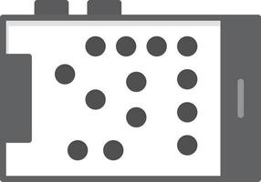 Braille Flat Greyscale vector