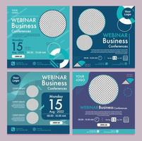 Webinar Business Conference Template vector