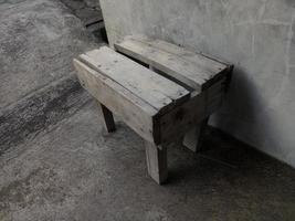 simple small chair made of wood photo