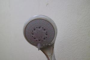 el extremo del cabezal de la ducha está redondeado para bañarse foto