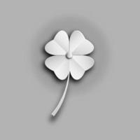 clover leaves pattern or leaf shamrock isolated on grey  backgrounds of paper art style ,vector or illustration vector