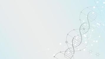 DNA molecules for Hi-tec interface background, abstract communication technology and line and dots, vector illustration