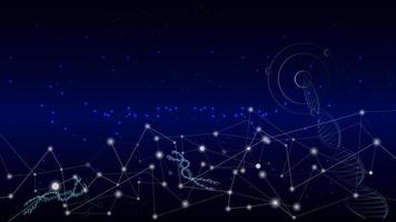DNA molecules for Hi-tec interface, abstract communication technology and line and dots ,vector illustration vector