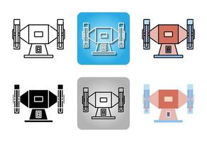 bench grinder or grinding machine  icon set isolated on white background for web design vector