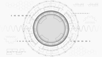 UI Hi-tec interface white abstract digital technology , vector illustration