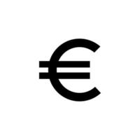 símbolo de icono de euro para pictograma o elemento de diseño gráfico. ilustración vectorial vector