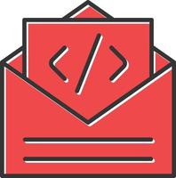 Mail Code Filled Retro vector