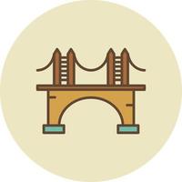 puente lleno retro vector