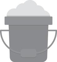 Sand Bucket Flat Greyscale vector